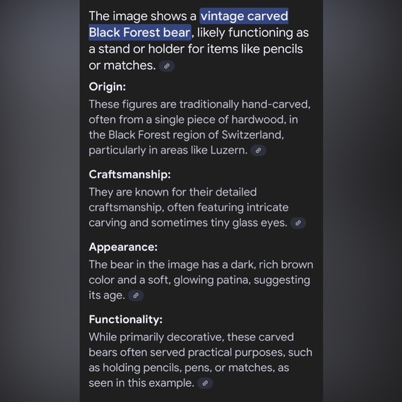 Estate Black Forest Bear Pencil Holder Vintage/Antique - Picture 13 of 13